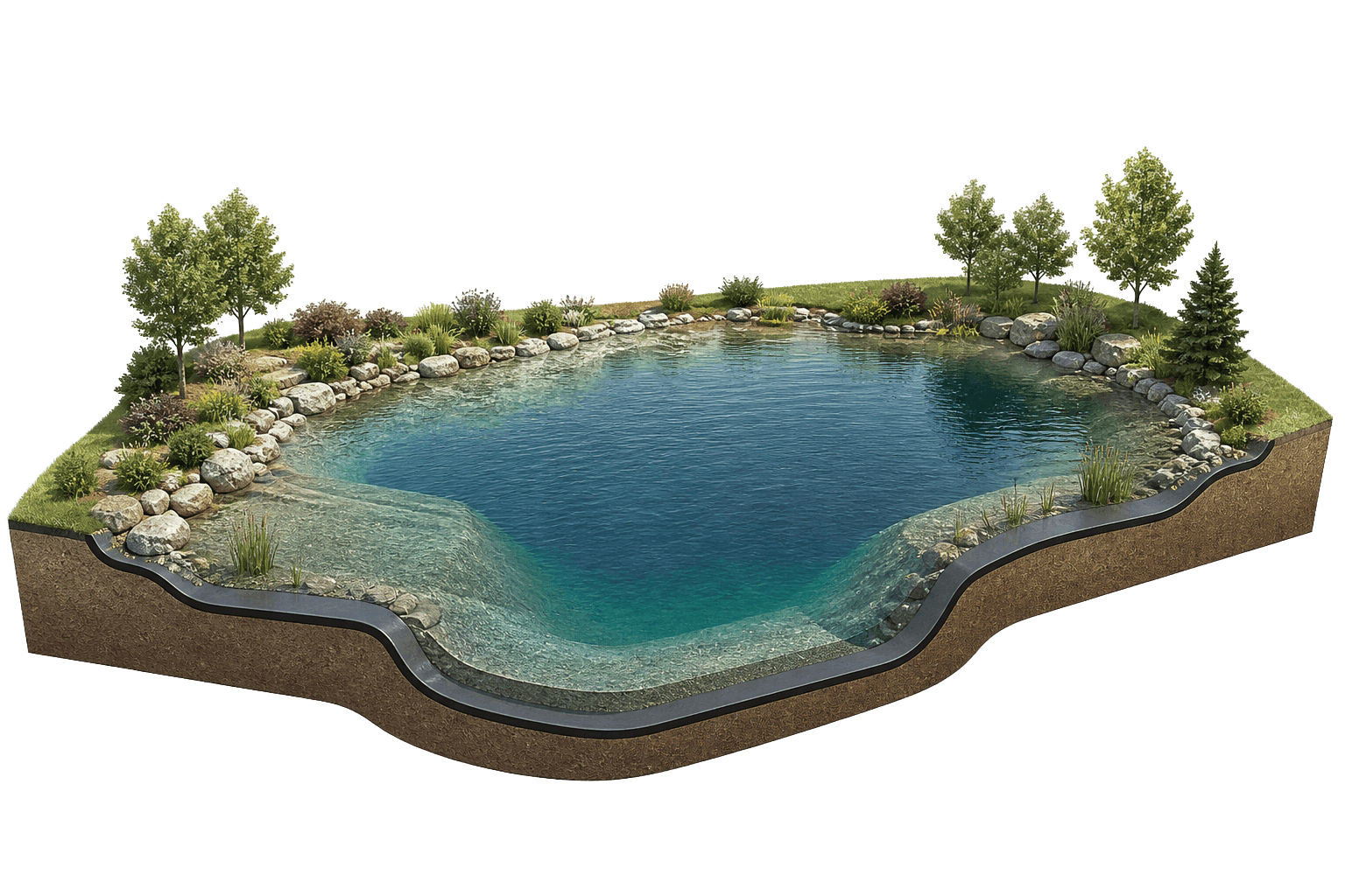 Pond Construction illustration