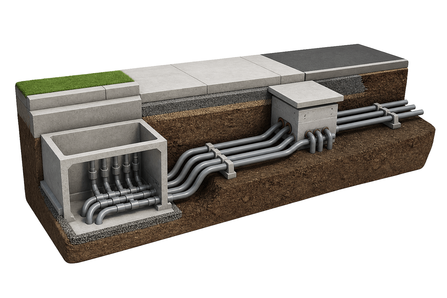 Underground Electrical Trenching illustration