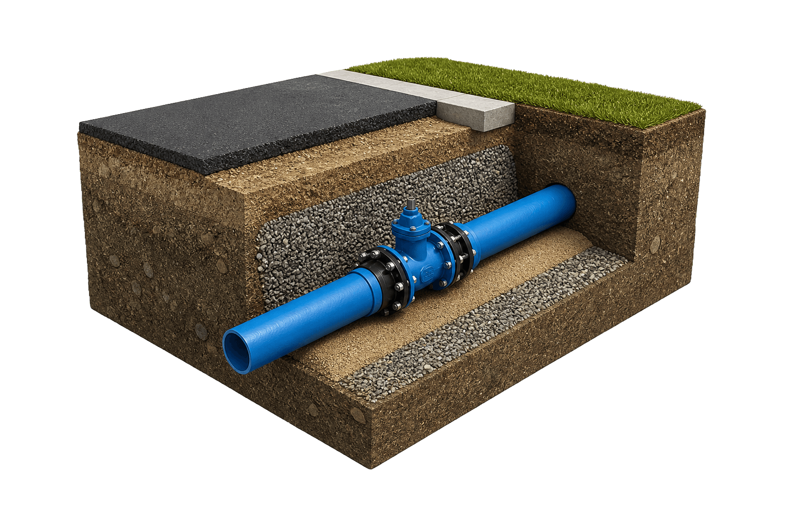 Water Line Installation illustration